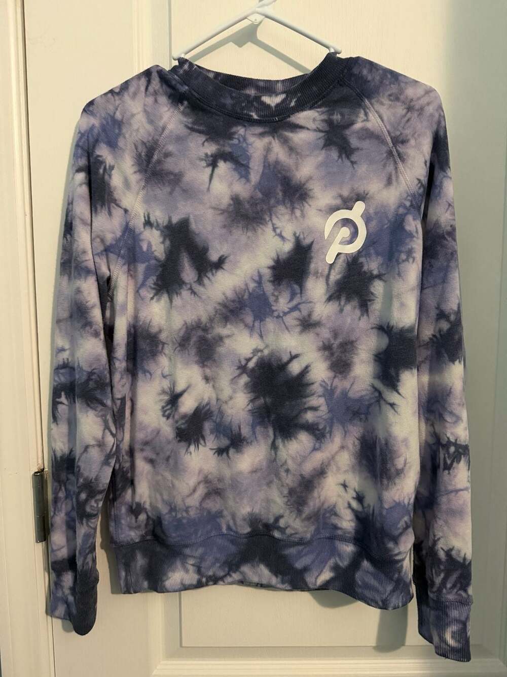 Spiritual Gangster x Peloton Tie Dye Crewneck Sweatshirt Blue/White Small